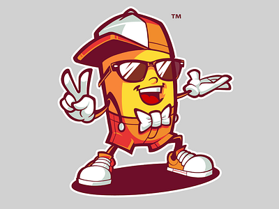 Mascot design for YoPopCorn.