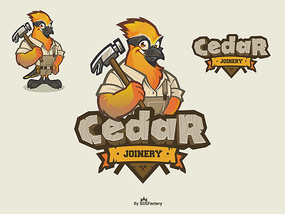 Cedar Joinery logo design cedar joinery logo logo design mascot design mascot logo