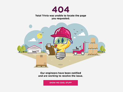 Total Trivia 404 404 corporate illustration mascot design toptal