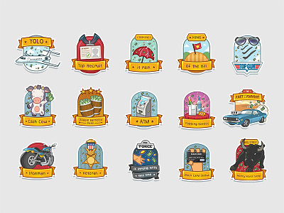 Badges for Startup Alley game badges game icons game trophies game ui gamification