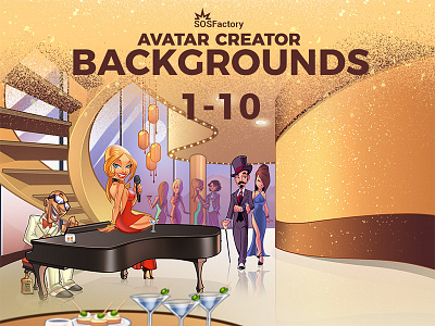 Avatar Backgrounds 1-10 avatar creator avatar for games avatar system royalty free avatar stock avatar