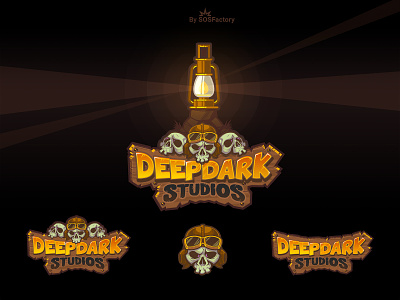 Deep Dark Studios Brand Identity Kit cartoon logo corporate illustration corporate mascot illustrative logo mascot character mascot design
