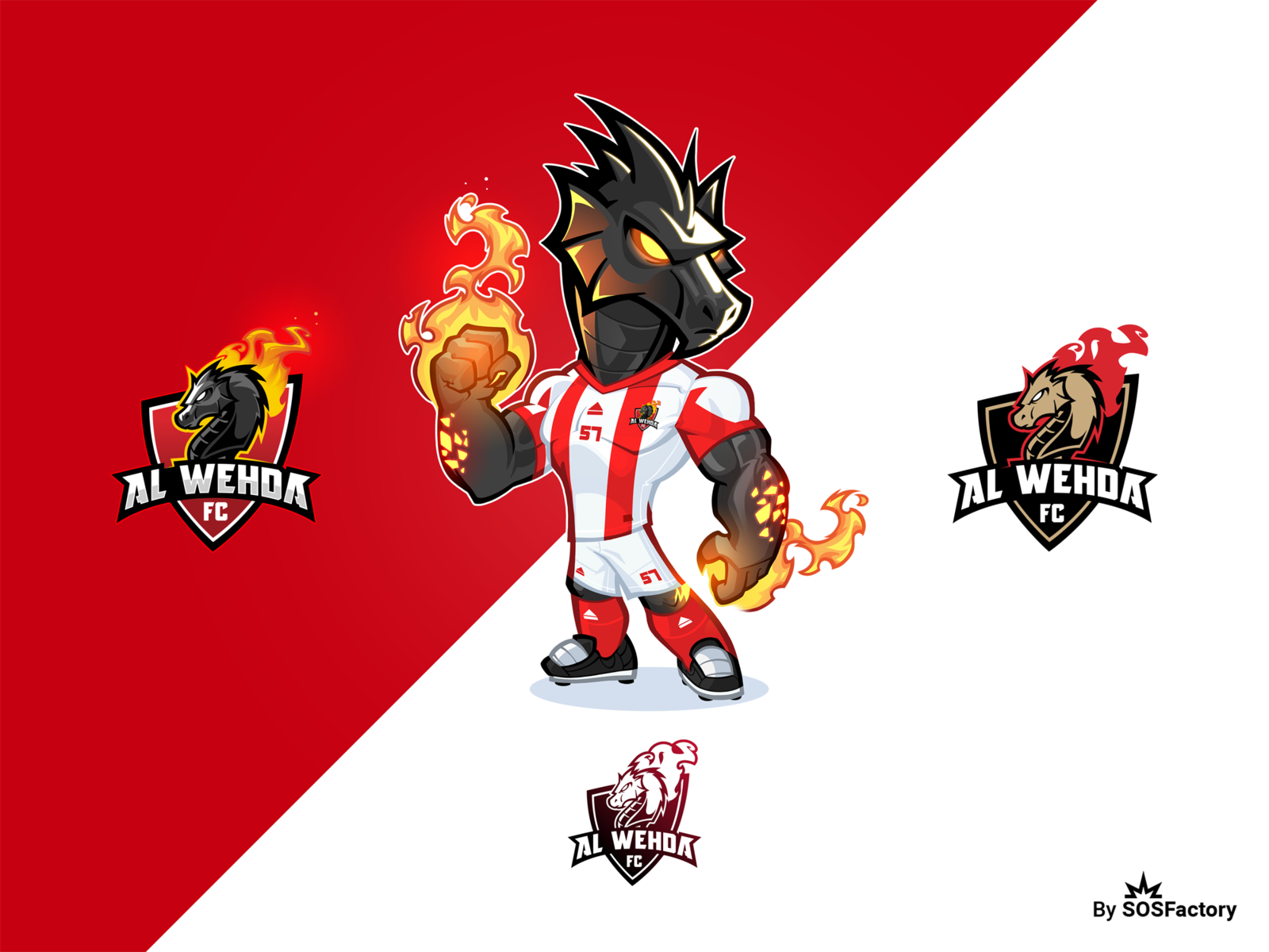 Al Wehda FC Brand identity Kit by SOSFactory ? on Dribbble