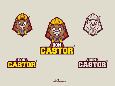 Don Castor mascot and logo design cartoon logo castor mascot corporate mascot logo mascot mascot character mascot design mascot logo