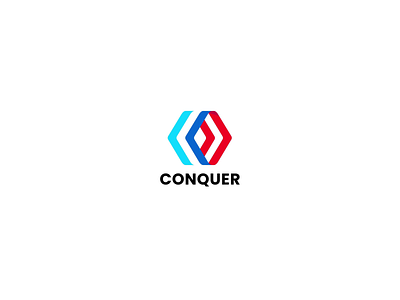 Conquer 3d 3d glasses aftereffects animation blue conquer logo logo animation moov motion design motion graphics red