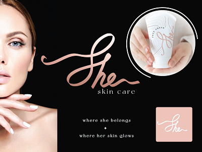 SHE skin care branding