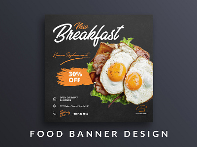 Food Banner Design banner banner ad banner design branding design food banner graphic design logo