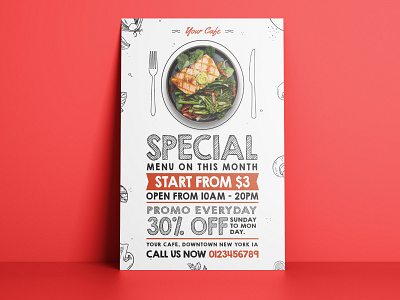 Food Flyer design food banner food flyer food illustration food menu design graphicdesign