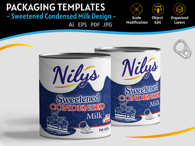 Condensed Milk Label Design sweetened condensed milk