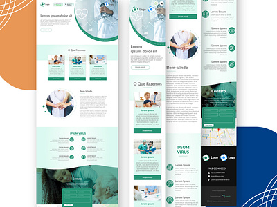 Health Clinic Landing Page health illustrator landing page template design ui