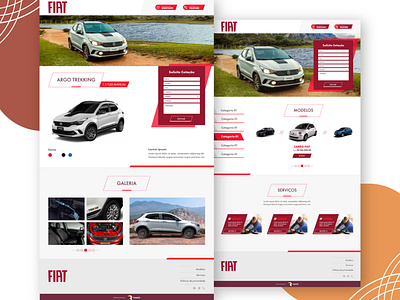 Fiat Web Template fiat illustrator template ui web design