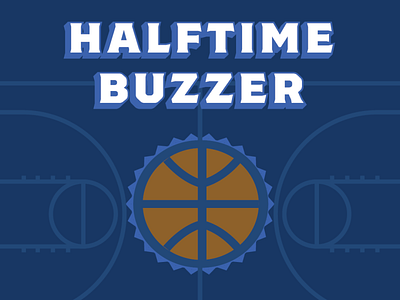 Halftime Buzzer basketball beer buzzer contest court design illustration vector