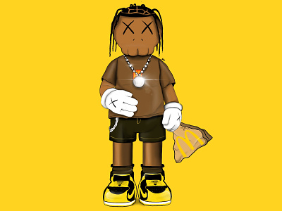 Travis Scott as a Kaws character