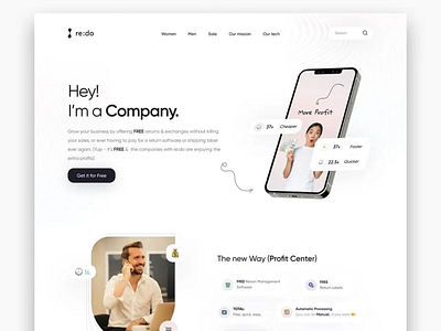 72 - Concept Website Design Shot app branding company design freelance illustration logo minimal product design profit pwa research typography ui ux vector visual design web webapp website design