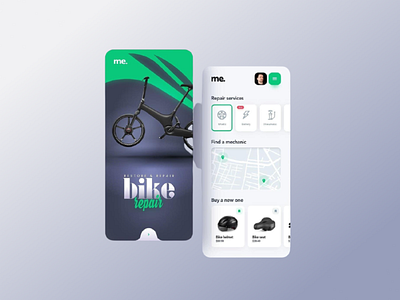 130 - Concept PWA Design Shot app biker branding design freelance fun illustration logo minimal ride ui ux vector