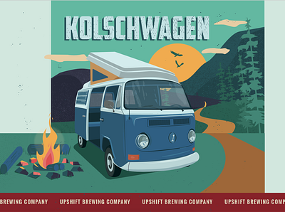 Kolschwagen beer label beer label design branding design graphic design illustration packaging packaging design poster print vector