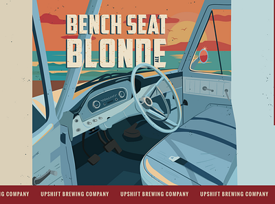 Bench Seat Blonde beer art beer label branding design graphic design illustration packaging packaging design poster print vector