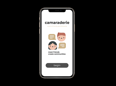 camaraderie - a new messaging app design message prototype ux web