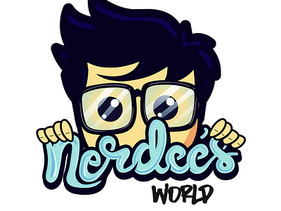 Nerdee's World Official Logo art branding design graphic design icon illustration logo web website