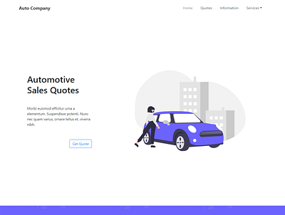 Auto Company Template css design flatdesign illustration layout logo page design page layout ui web webdesign