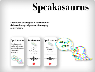 Speakasaurus app design conceptual design graphic design mobile app design mockup design ui ui design ux ui ux design uxdesign