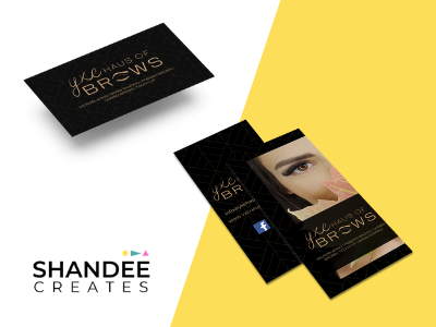 Haus of Brows branding branding and identity brochure design business card design businesscard design logo promotional design