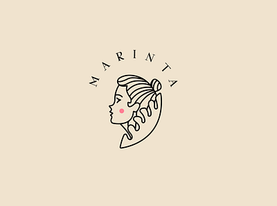 MARINTA logo adobe illustrator branding design designgraphic fashionlogo femeninlogo graphic illustration logo logodesign marintalogo parislogo