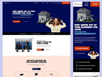 Waterproofing Contractor Website contractor contractor inspiration web design web development webflow