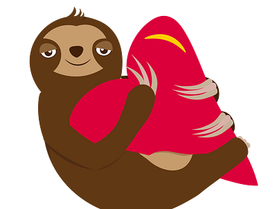 Sloth Heart branding design illustrator logo