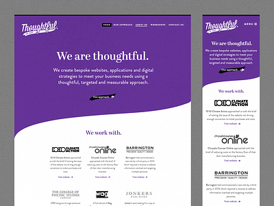 Thoughtful Web Design abril brandon grotesque curve hero homepage texture web design webdesign website website design