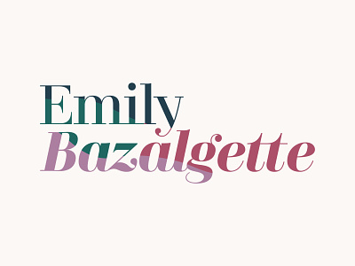 Emily Bazalgette Final brand brand identity branding colour colour palette graphic design identity logo logotype type typography