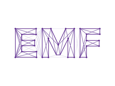East Midlands Freelancers Logo brand circles clean dots lines logo mark montserrat purple typography