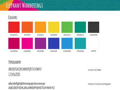 All Souls Toys Styleguide colour fabric pattern library style guide texture typography website