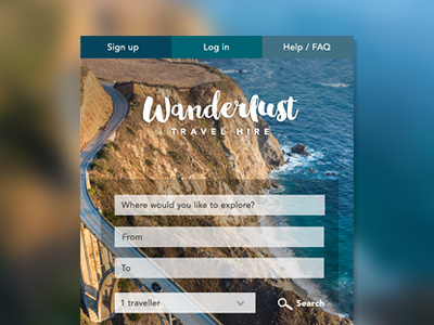 Wanderlust Travel Website Mobile
