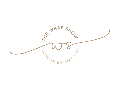 The Wrap Show logo baby branding calligraphy event icon logo mark modern calligraphy start up typography