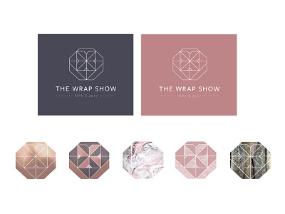 The Wrap Show logo v3 alternative colours baby brand branding event geometric icon logo mark start up symmetry