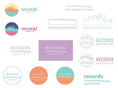 Records Sound the Same ideas brand icon ideas identity illustrator logo logos mark personal brand wip