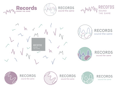 Records Sound the Same ideas brand icon ideas identity illustrator logo logos mark personal brand wip