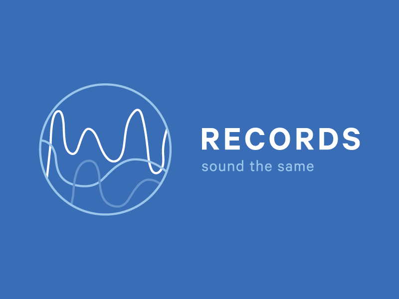 Records Sound the Same animation illustrator icon logo animation system identity mark logos ideas personal brand brand