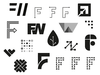 Future of Work ideas brand icon ideas identity illustrator logo mark monogram technology wip