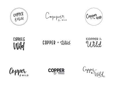 Copper and Wild Ideas brand ideas identity illustrator logo personal brand type typography wip