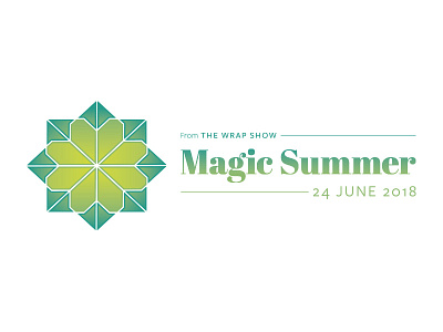 The Wrap Show Magic Summer original idea baby brand branding event geometric green icon lime logo mark spring symmetry