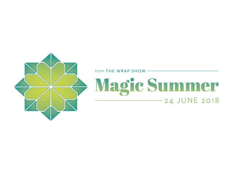 The Wrap Show Magic Summer original idea symmetry spring lime green icon geometric logo mark event branding brand baby