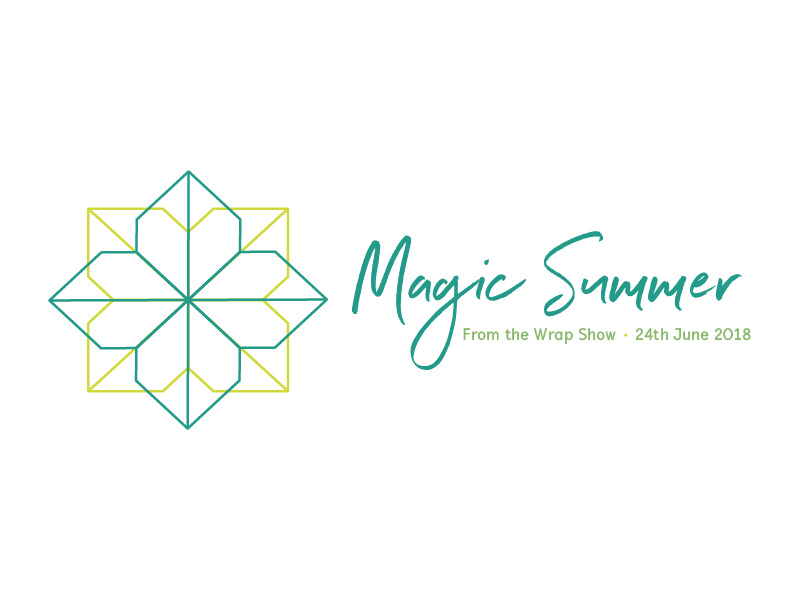 The Wrap Show Magic Summer logo symmetry spring lime green icon geometric logo mark event branding brand baby