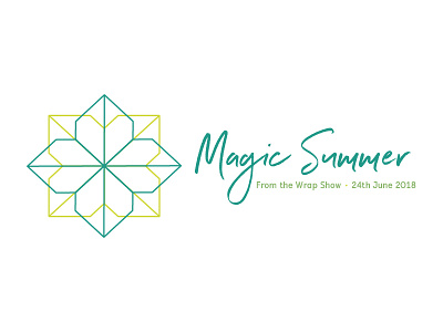 The Wrap Show Magic Summer logo baby brand branding event geometric green icon lime logo mark spring symmetry