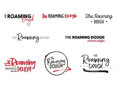 The Roaming Dough Ideas 2 artisan brand brand and identity branding calligraphy ideas identity indie logo pizza startup startuplogo type typography wip