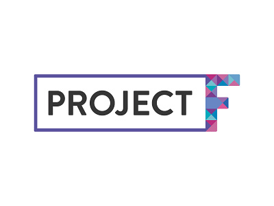 Project F logo brand brand and identity branding branding and identity branding concept colourful female feminism logo mark stamp type typography women in tech