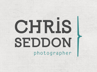 Chris Seddon Logo aqua grey logo nilland typography vintage
