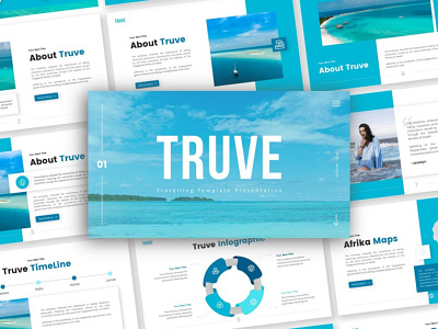 Truve Travelling Presentation design powerpoint design powerpoint template presentation template travel