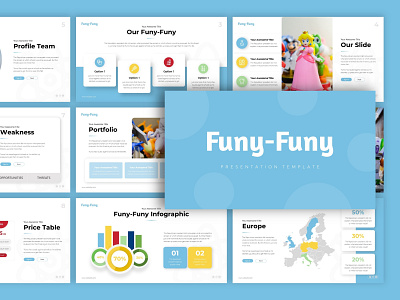Funy-Funy Toys Presentation creative creative design design portfolio powerpoint design powerpoint template presentation design presentation template slide toy toys